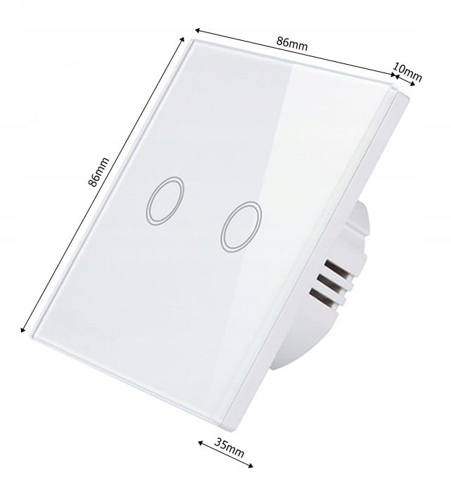 Inteligentny Dotykowy Włącznik Ścienny Podwójny WiFi (biały)