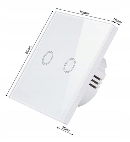 Inteligentny Dotykowy Włącznik Ścienny Podwójny WiFi (biały)