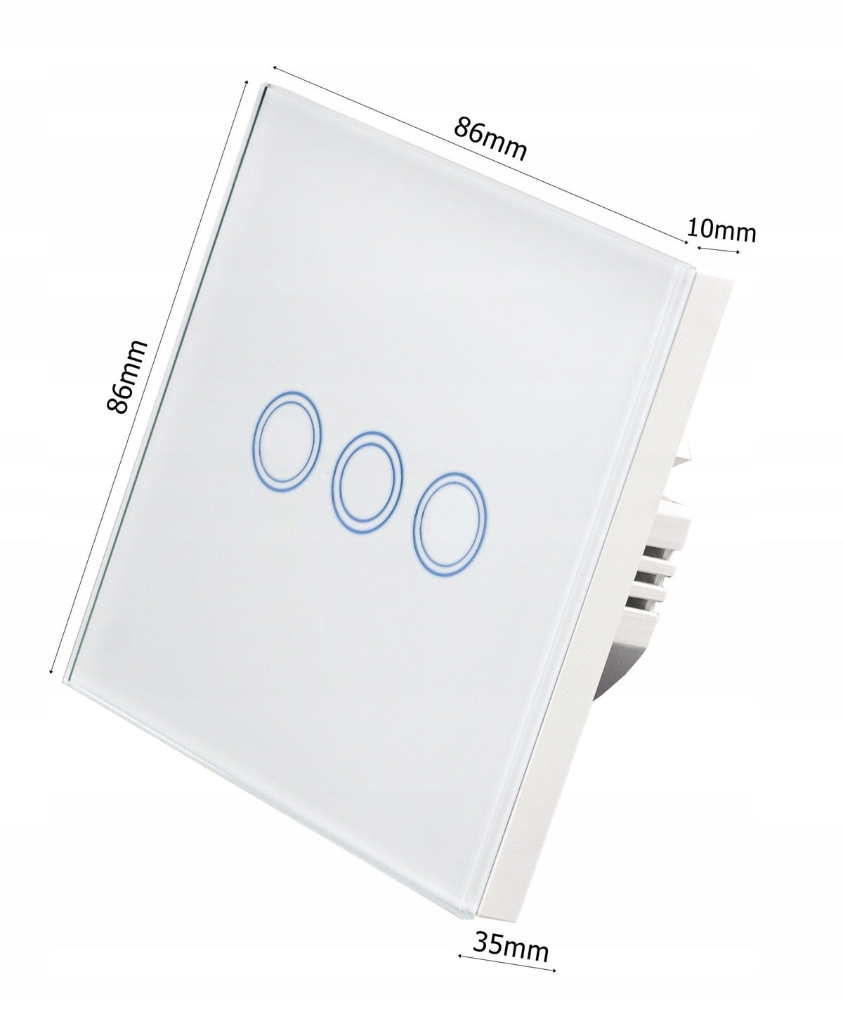 Inteligentny Dotykowy Włącznik Ścienny Potrójny WiFi (biały)