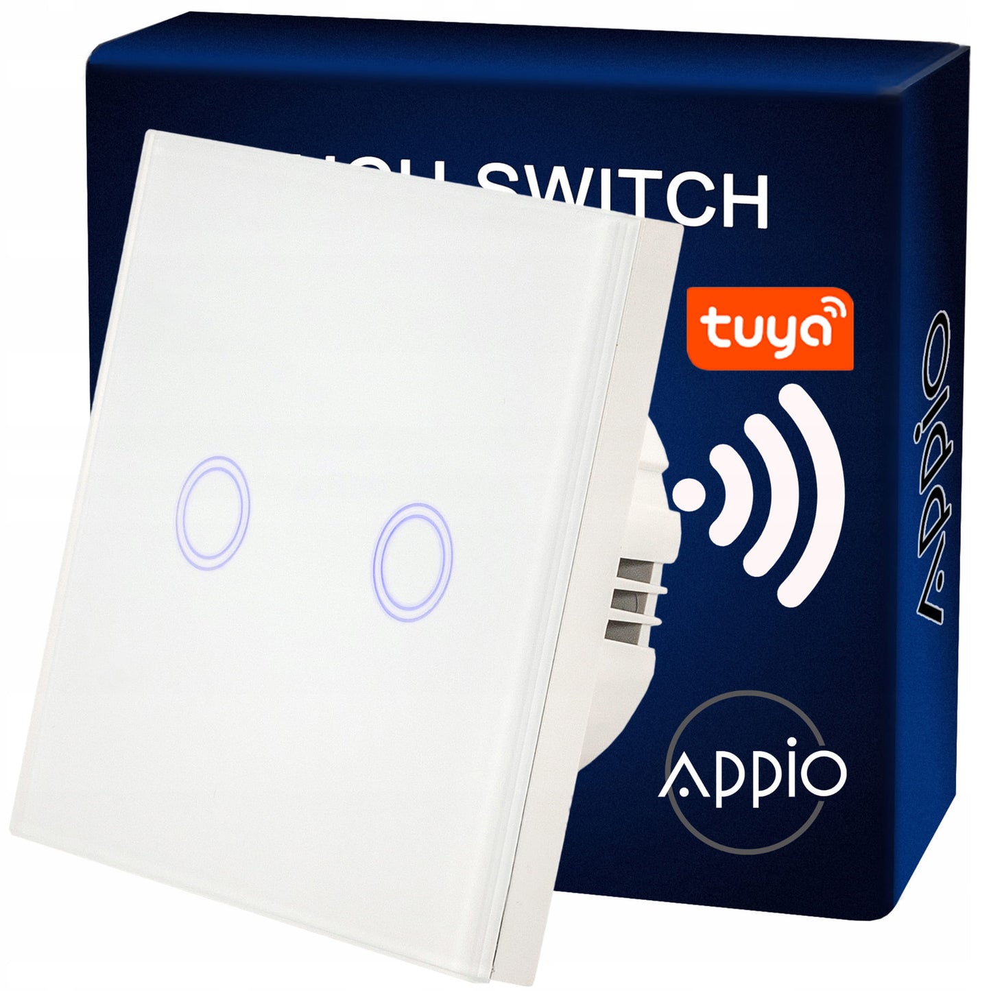 Inteligentny Dotykowy Włącznik Ścienny Podwójny WiFi (biały)