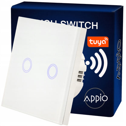 Inteligentny Dotykowy Włącznik Ścienny Podwójny WiFi (biały)