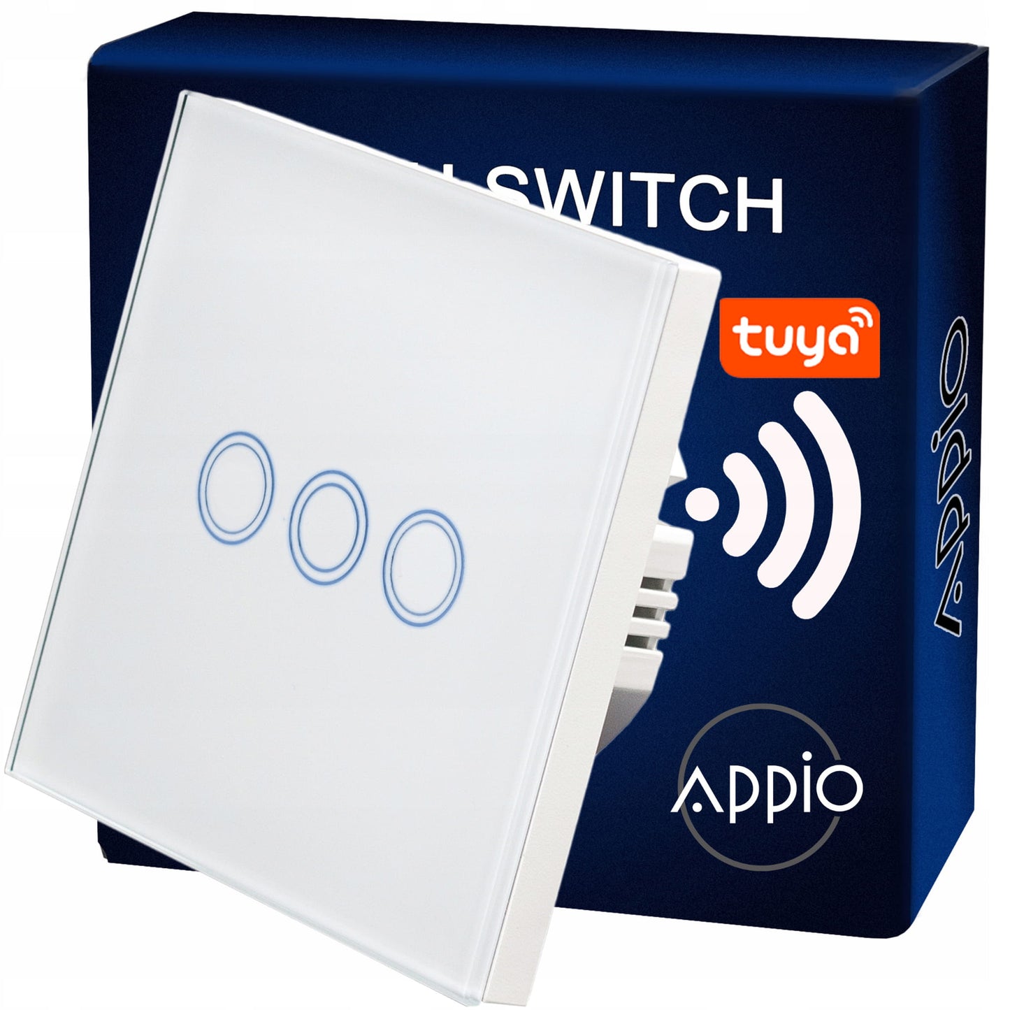 Inteligentny Dotykowy Włącznik Ścienny Potrójny WiFi (biały)