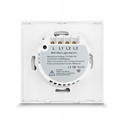 Inteligentny Dotykowy Włącznik Ścienny Potrójny WiFi (biały)